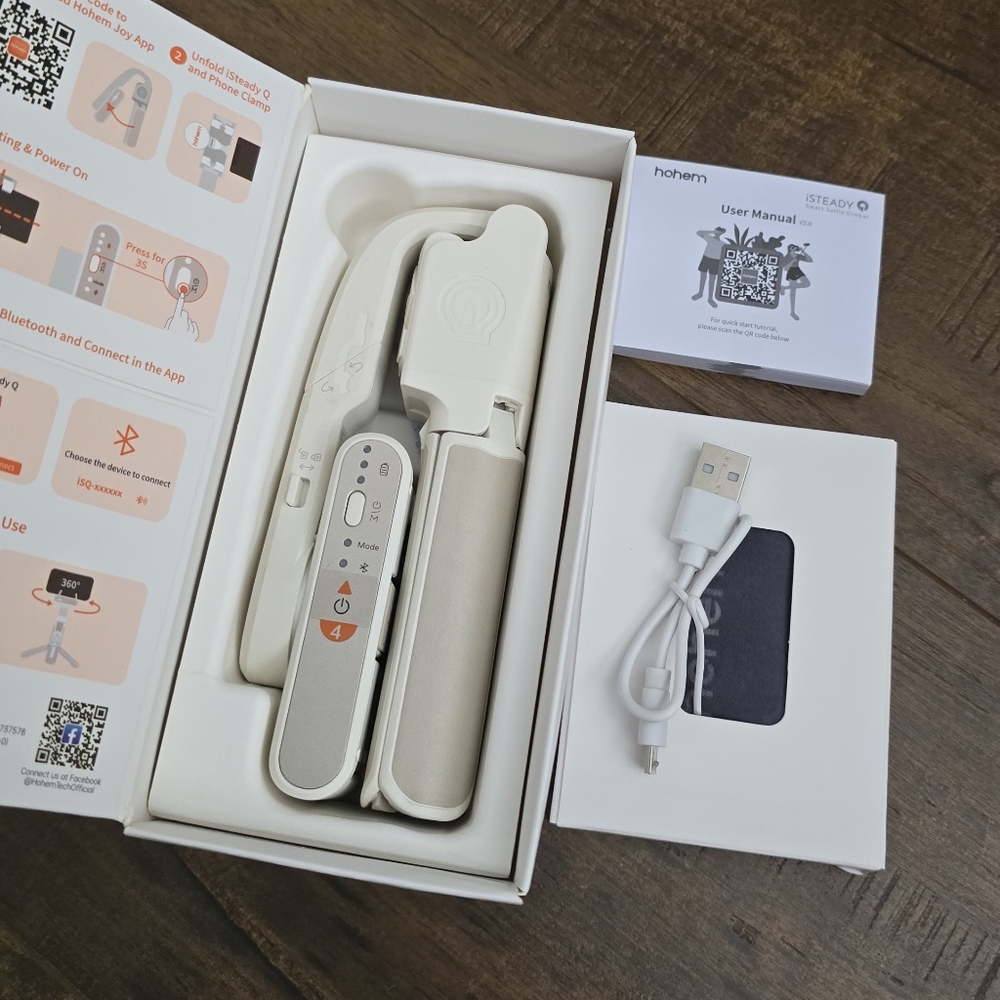 Hohem White Smartphone Gimbal Stabilizer